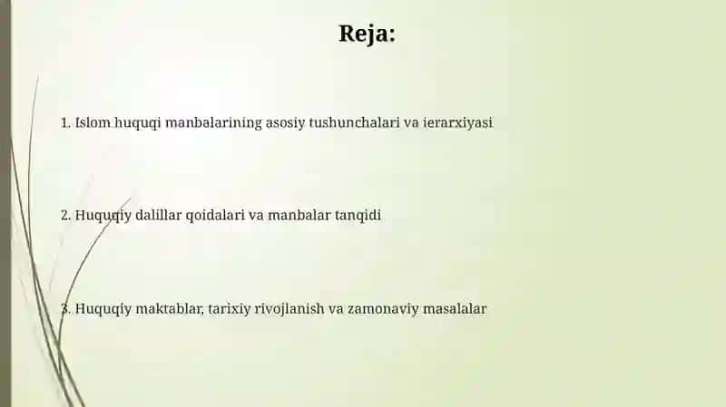 Islom fiqhiy manbalari 2