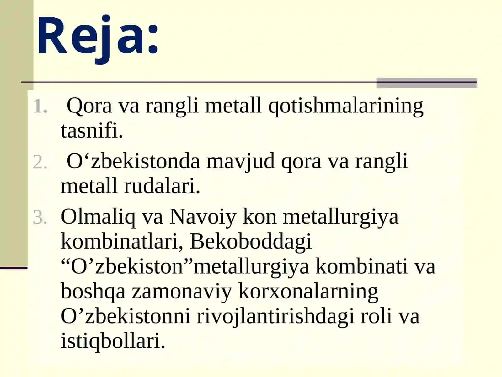 Qora va rangli metall qotishmalari 2