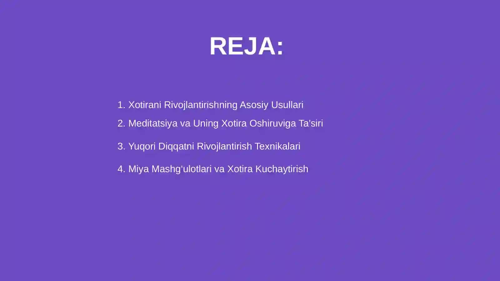 Xotirani rivojlantiruvchi psixologik mashg‘ulotlar 2