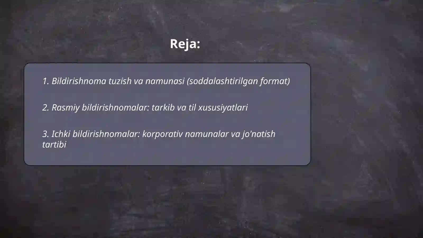 Kasbga oid huijat namunalari bilan ishlash 2