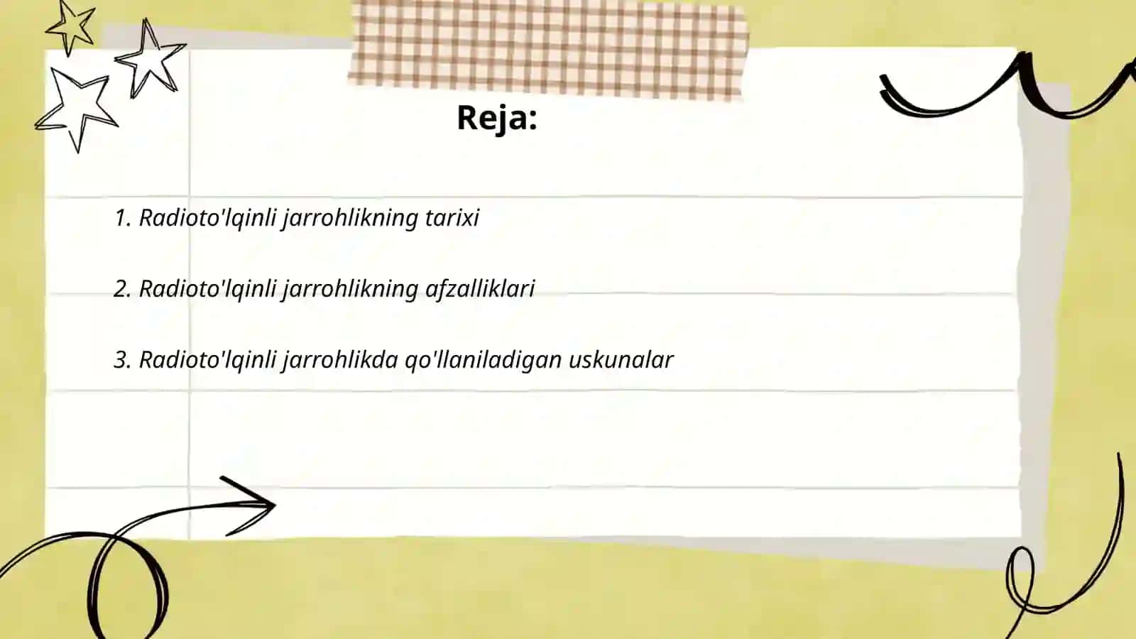 Radioto'lqinli jarrohlik 2