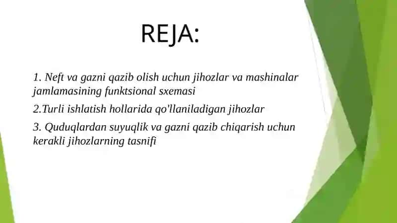 NEFT VA GAZ KONLARINI ISHLATISH TEXNOLOGIYALARI 2