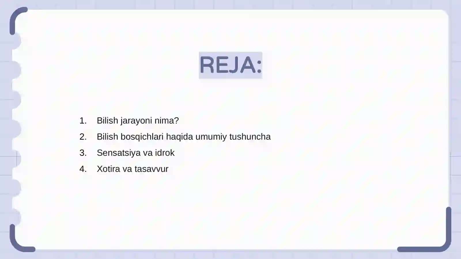 Bilish bosqichlari va shakllari, ularning o'zaro bog'liqligi 2