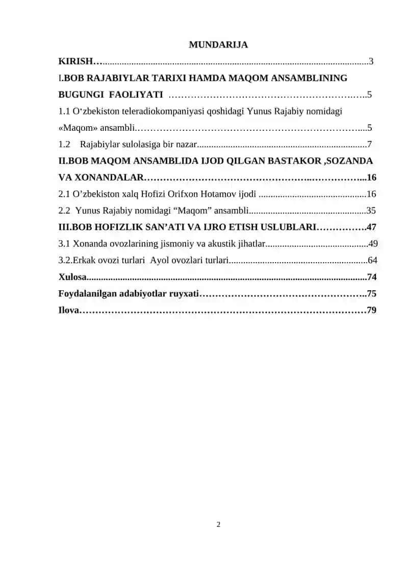 Vokal san’ati (an’anaviy xonandalik) 2