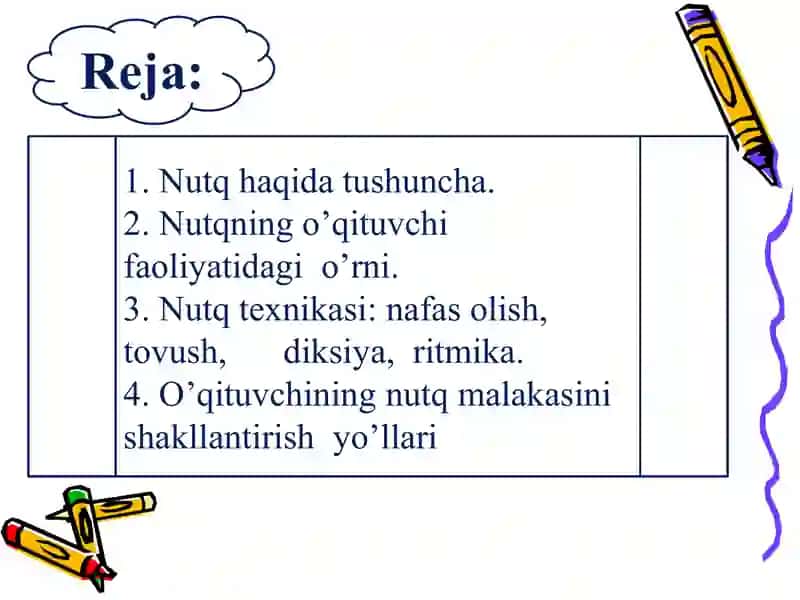 Nutq faoliyatining tuzilishi. Nutq mexanizmining rivojlanishi 2