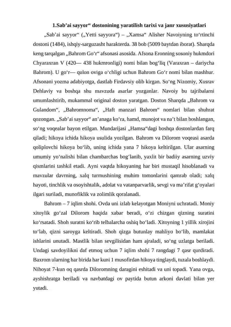 SAB’AI SAYYOR DOSTONI 2