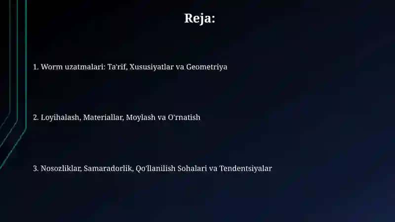 Worm uzatmalari 2