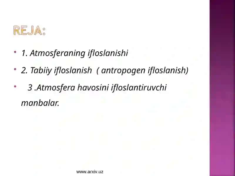 Atmosferaning ifloslanishi 2