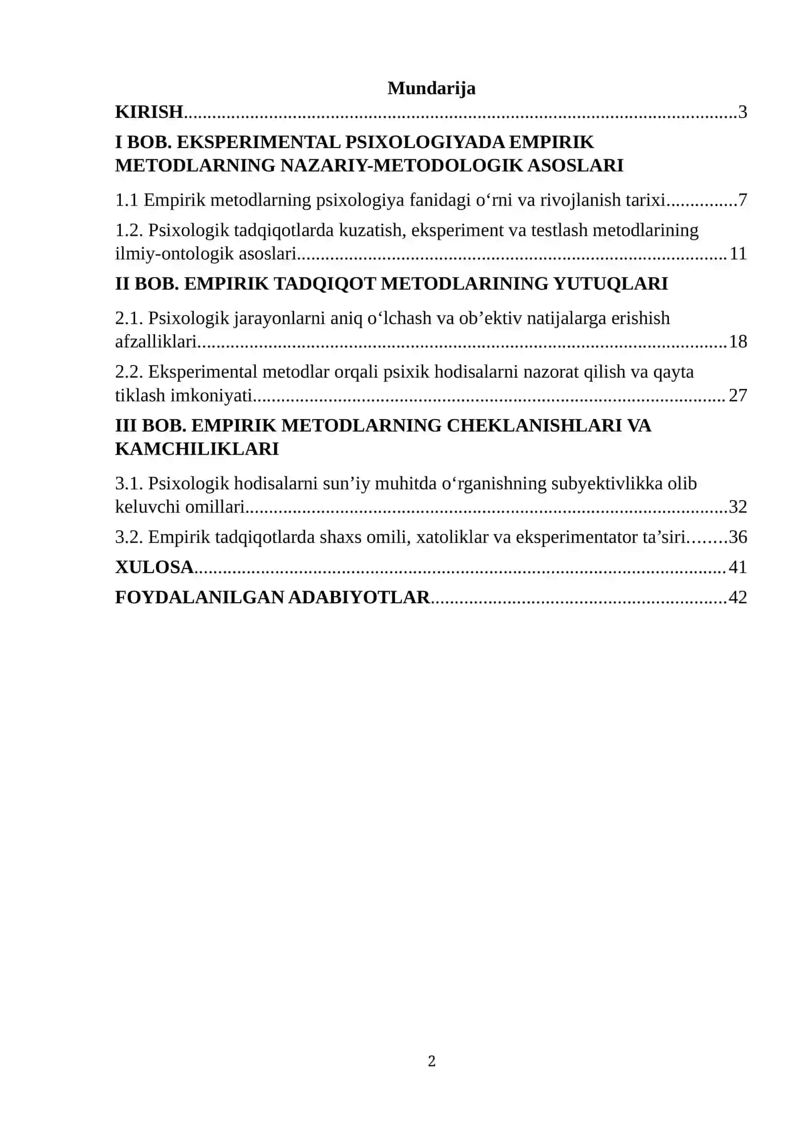 Eksperimental psixologiyada emperik metodlarning yutuq va kamchiliklari 2