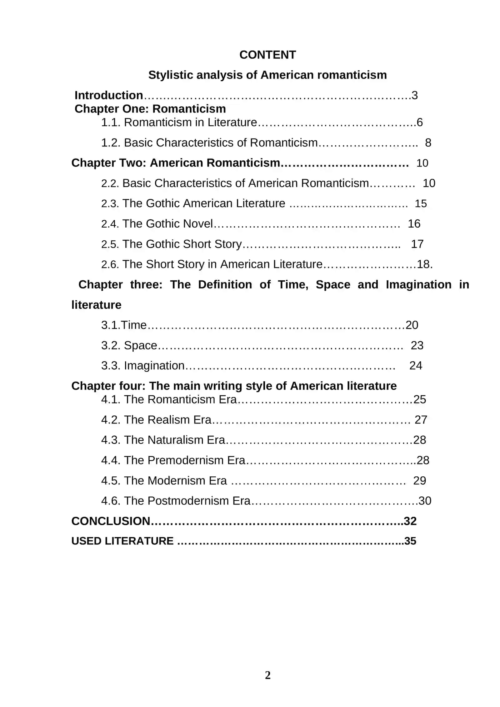 STYLISTIC ANALYSIS OF AMERICAN ROMANTICISM 2