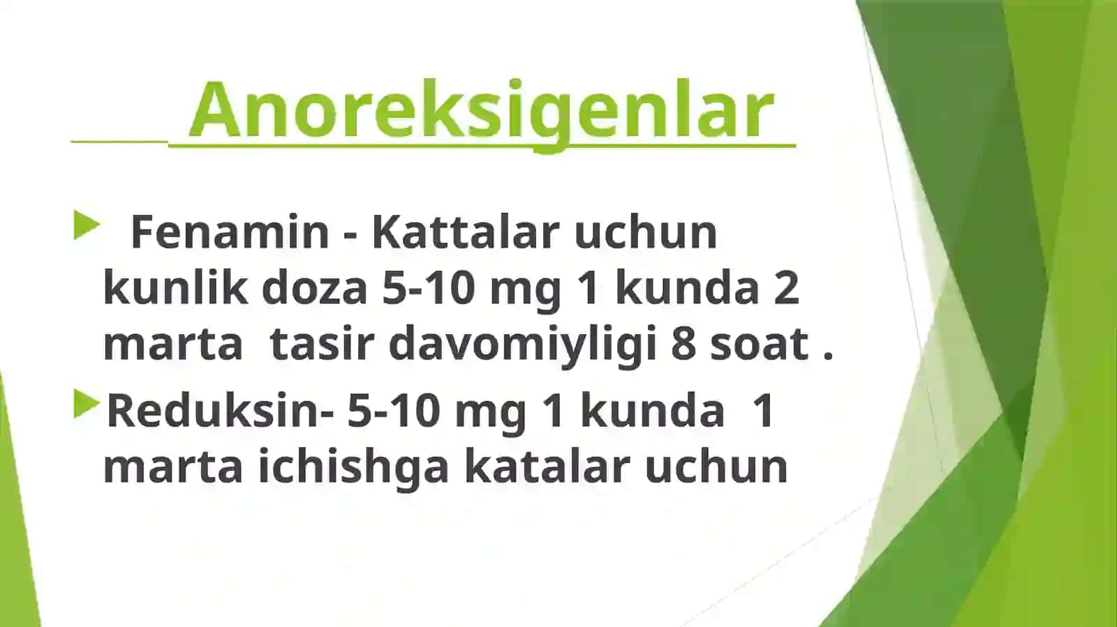 Gastroenterologiyada ishlatiladigan dorilarni to'plami va dozalari 2