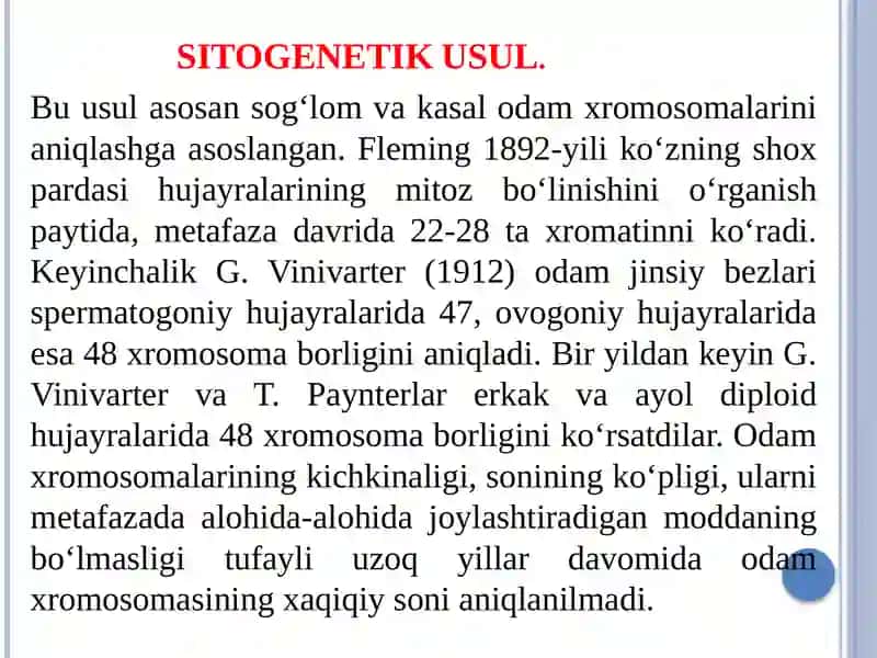 Sitogenetik usul 2