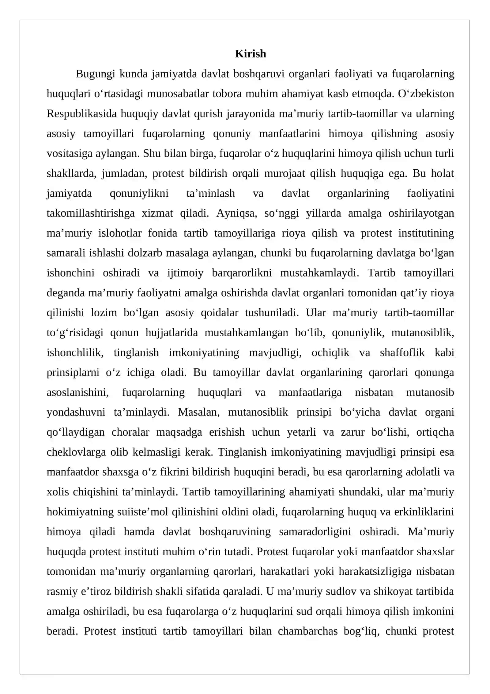 Tartib tamoyillar bilan bogʻliq protest 2