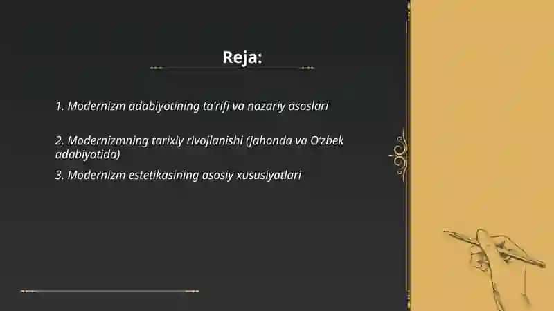 Modernizm adabiyoti 2