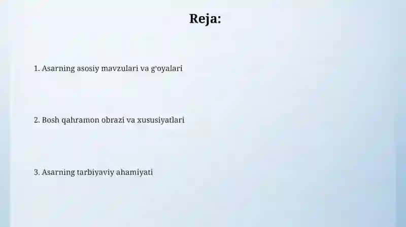 Gʻafur Gʻulomning ʼʼ Shum bolaʼʼ asari tahlili 2