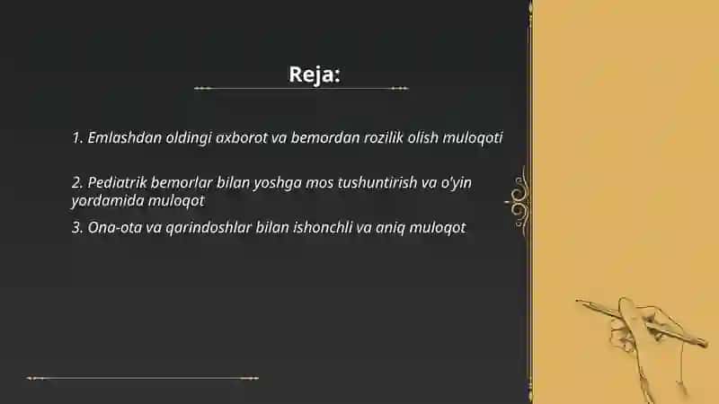 Profilaktik emlash vaqtidagi muloqot 2
