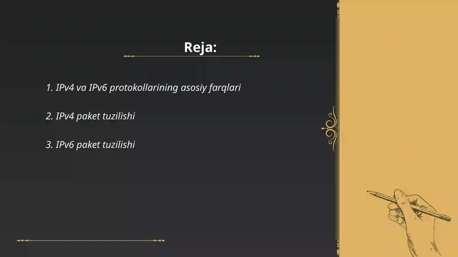 IPv4 va IPv6 protokollari va ularning paket strukturalari 2