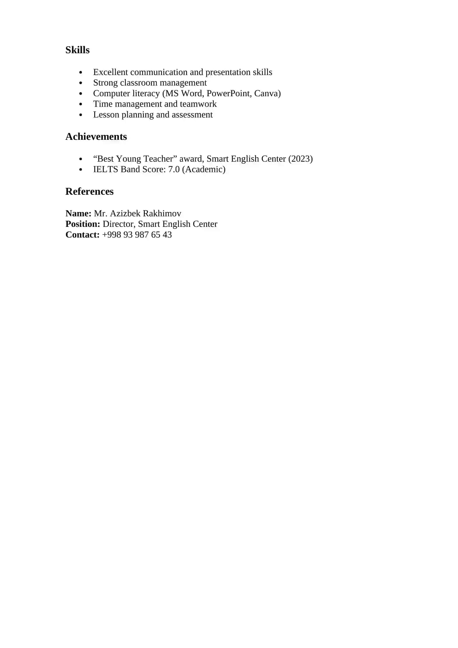 Curriculum Vitae 2