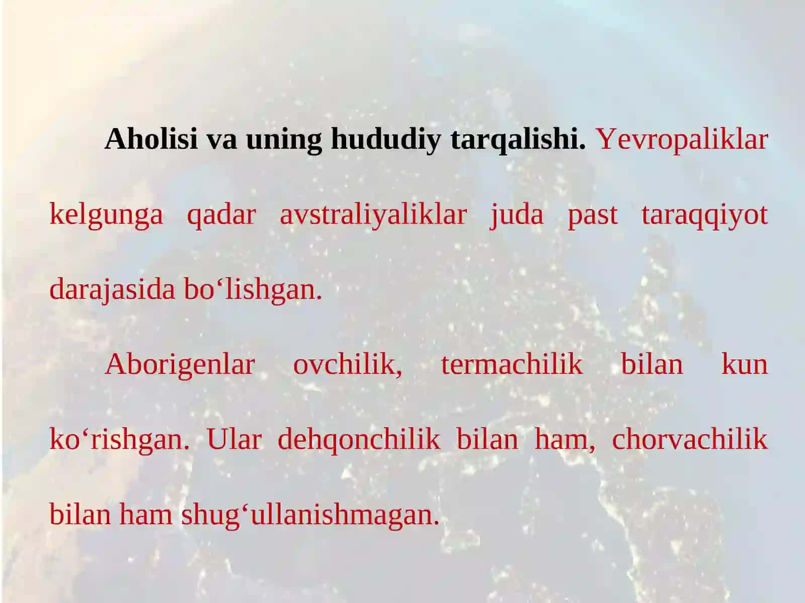 Materik aholisi va uning  tabiatga ta’siri 2