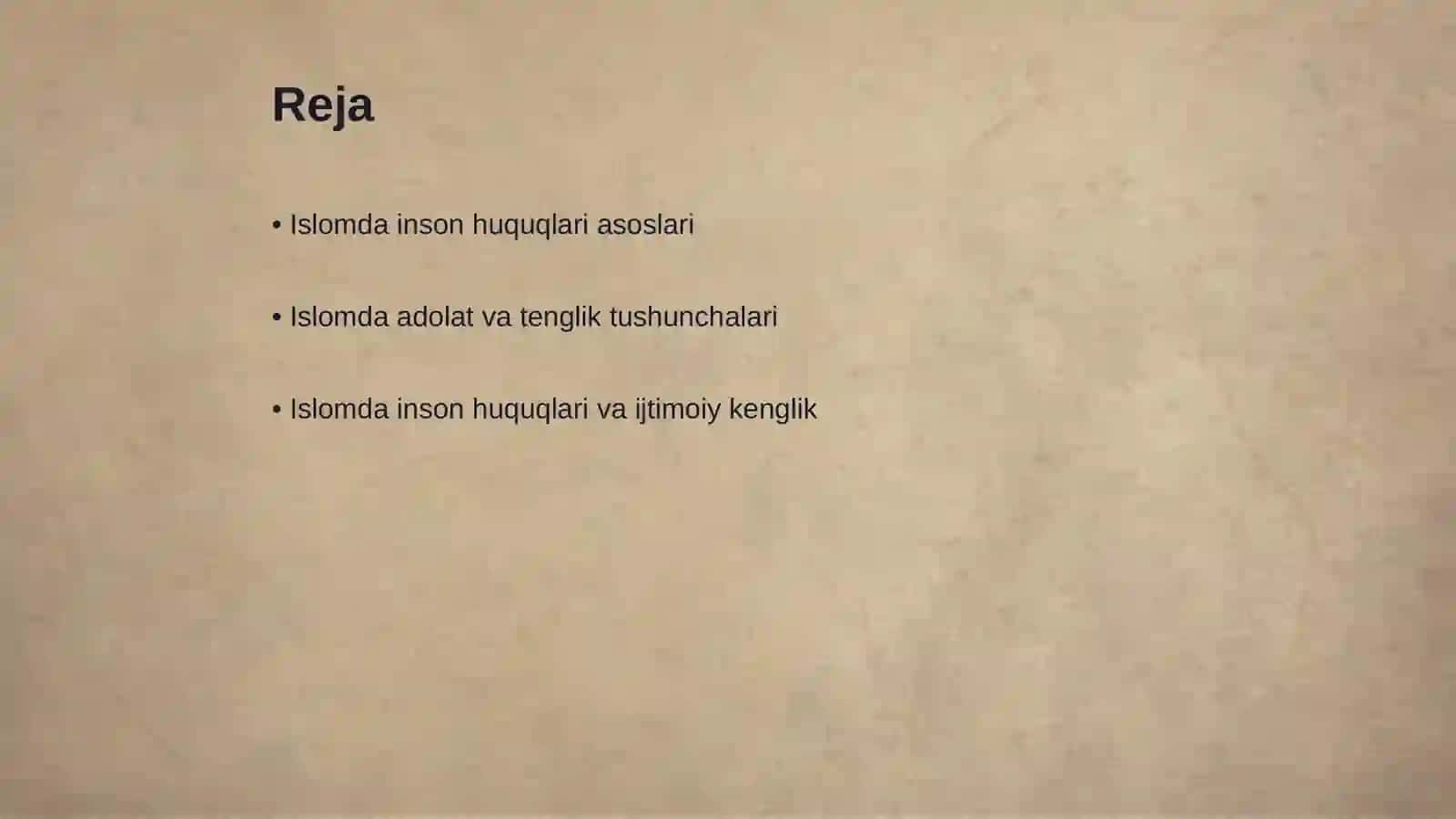 Islomda inson huquqlari himoyasi 2