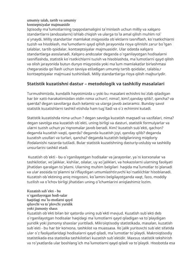 Statistik kuzatish mohiyati va axamiyati 2