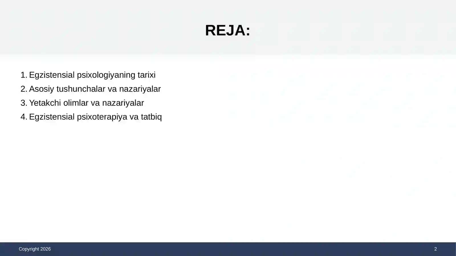 Shaxs Egzistensial Psixologiyasi 2
