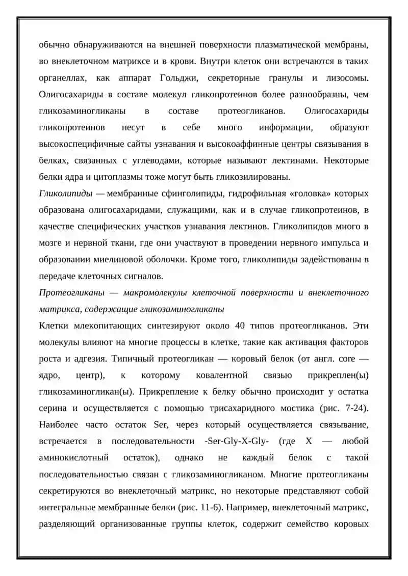 Строение гликолипидов и гликопротеинов 2