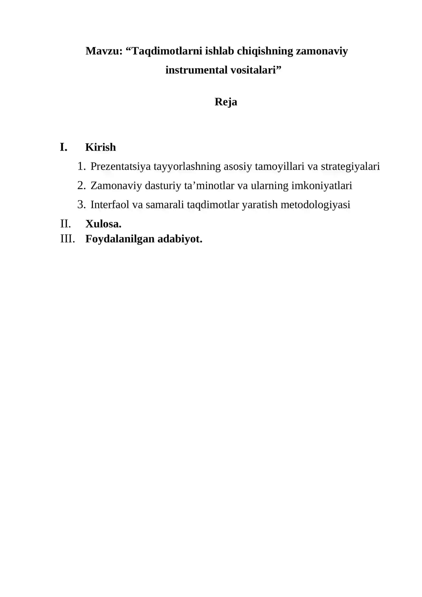 Mediasavodxonlik va axborot madaniyati fanidan 2