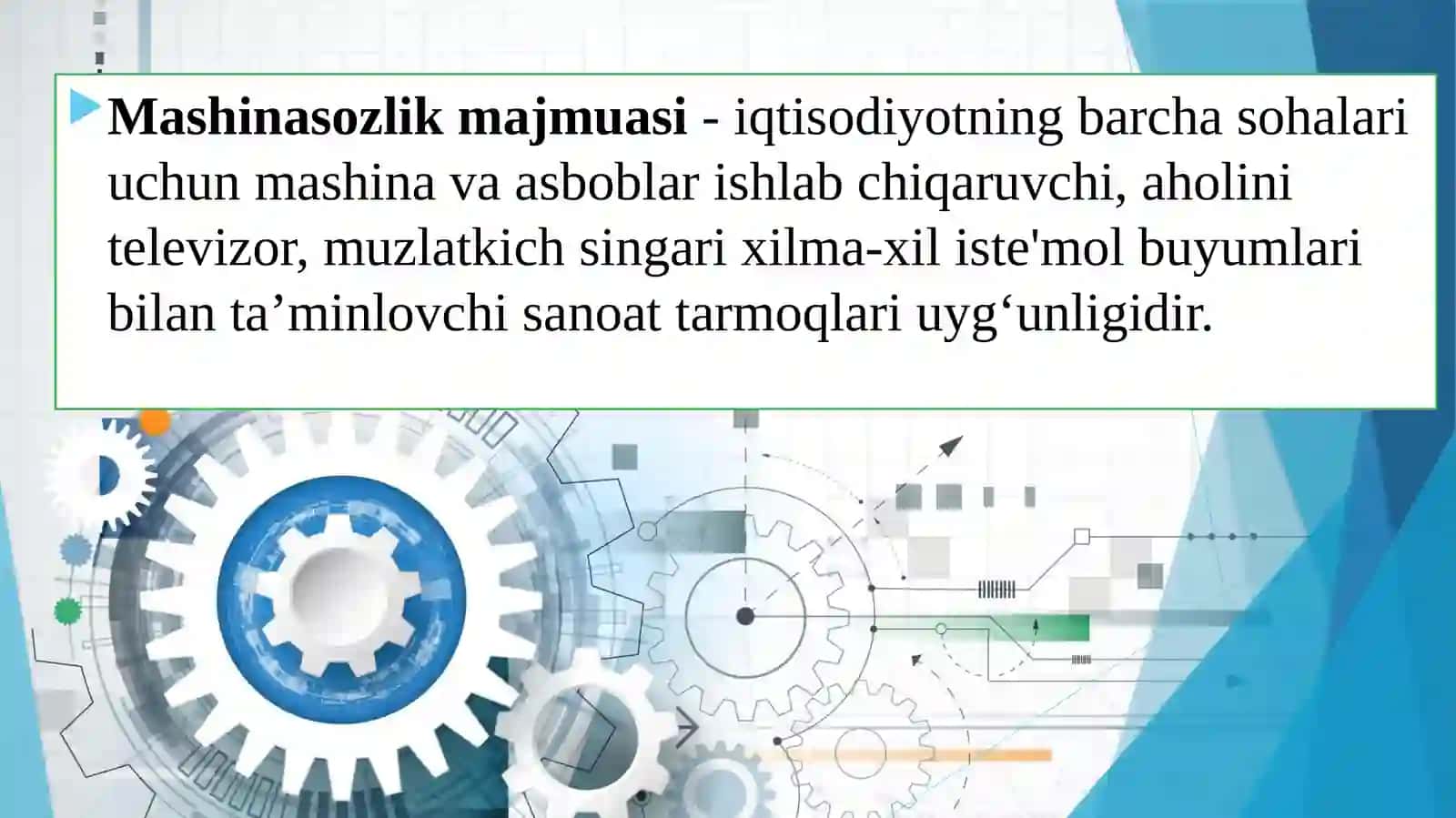 Mashinasozlik va uning tarmoqlari 2