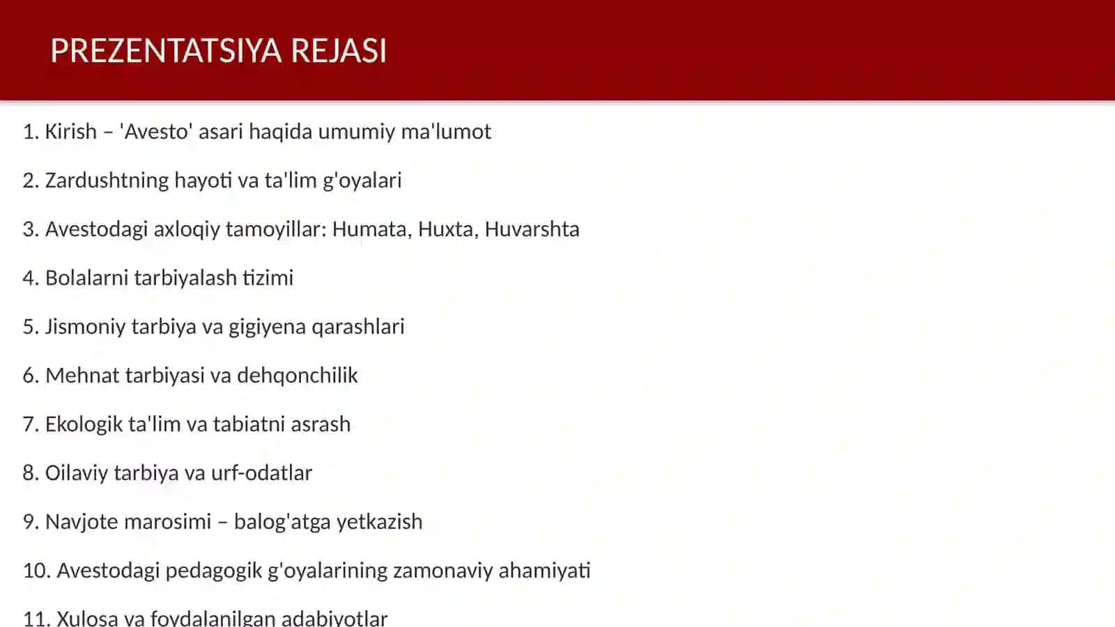 "Avesto"dagi pedagogik qarashlar 2