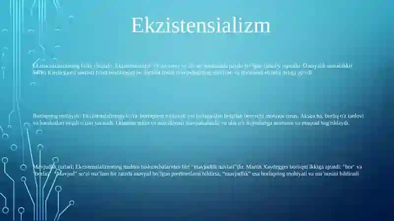 Borliqning Asosiy Turlari 2