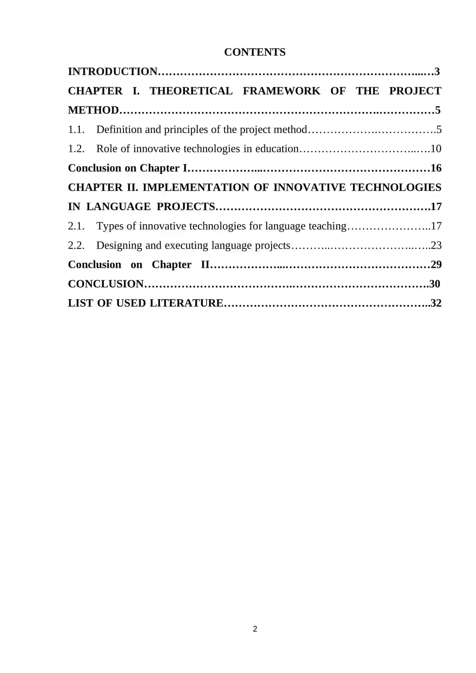 Using innovative technologies in project method of teaching foreign language 2
