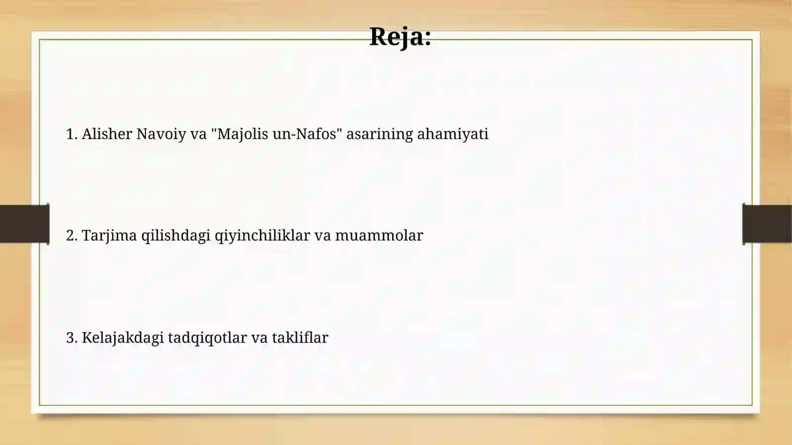 Navoiyning "Majolis un-Nafois" asari 2