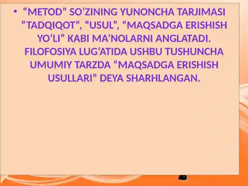 Ta’lim Metodlari va Vositalari 2