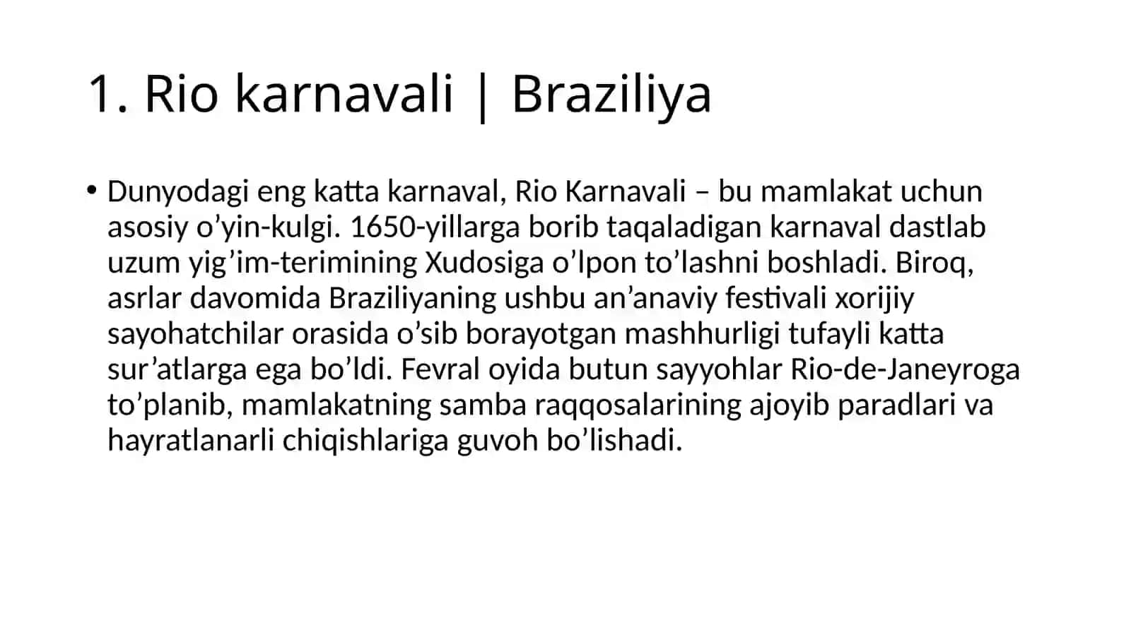 Rio karnavali | Braziliya 2