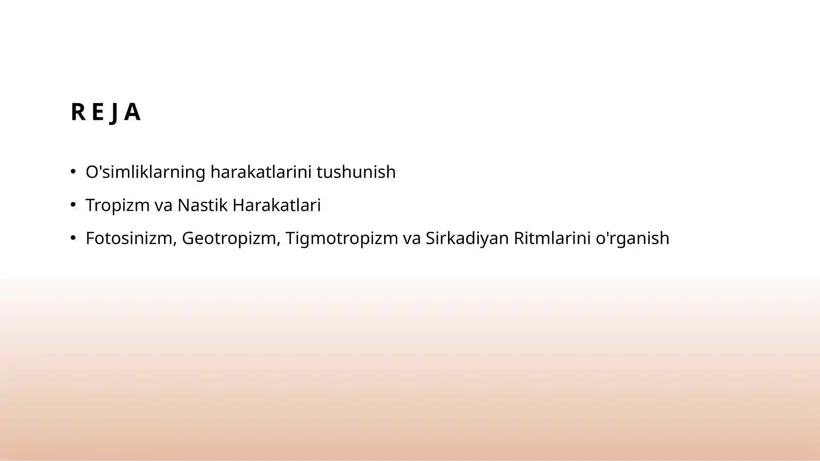 O'simliklarning harakatlanishi 2