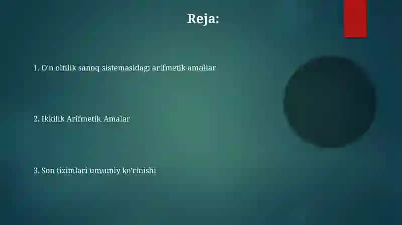 Ikkilik Arifmetik Amalar 2