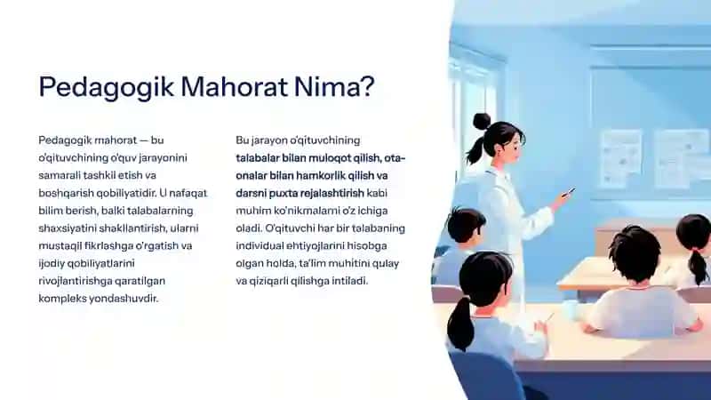 Pedagogik Mahorat: Ta'limda Muvaffaqiyat Kaliti 2