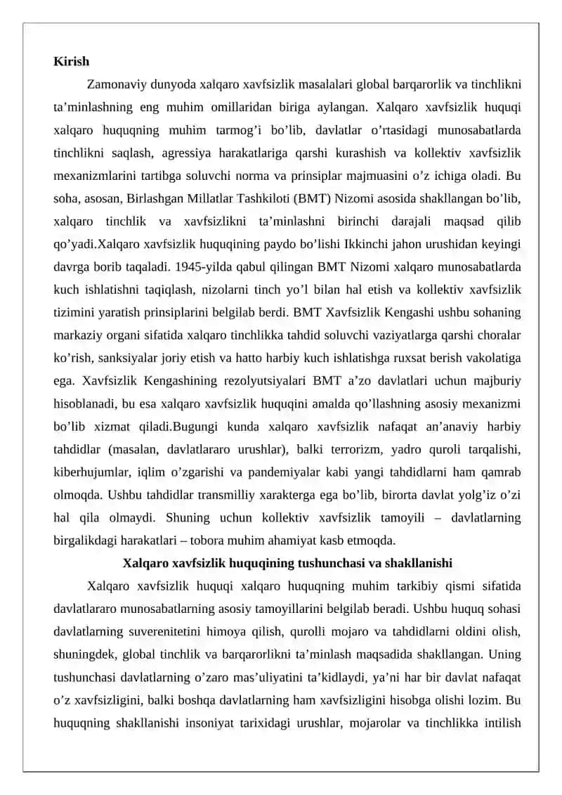 Xalqaro xavfsizlik huquqi 2