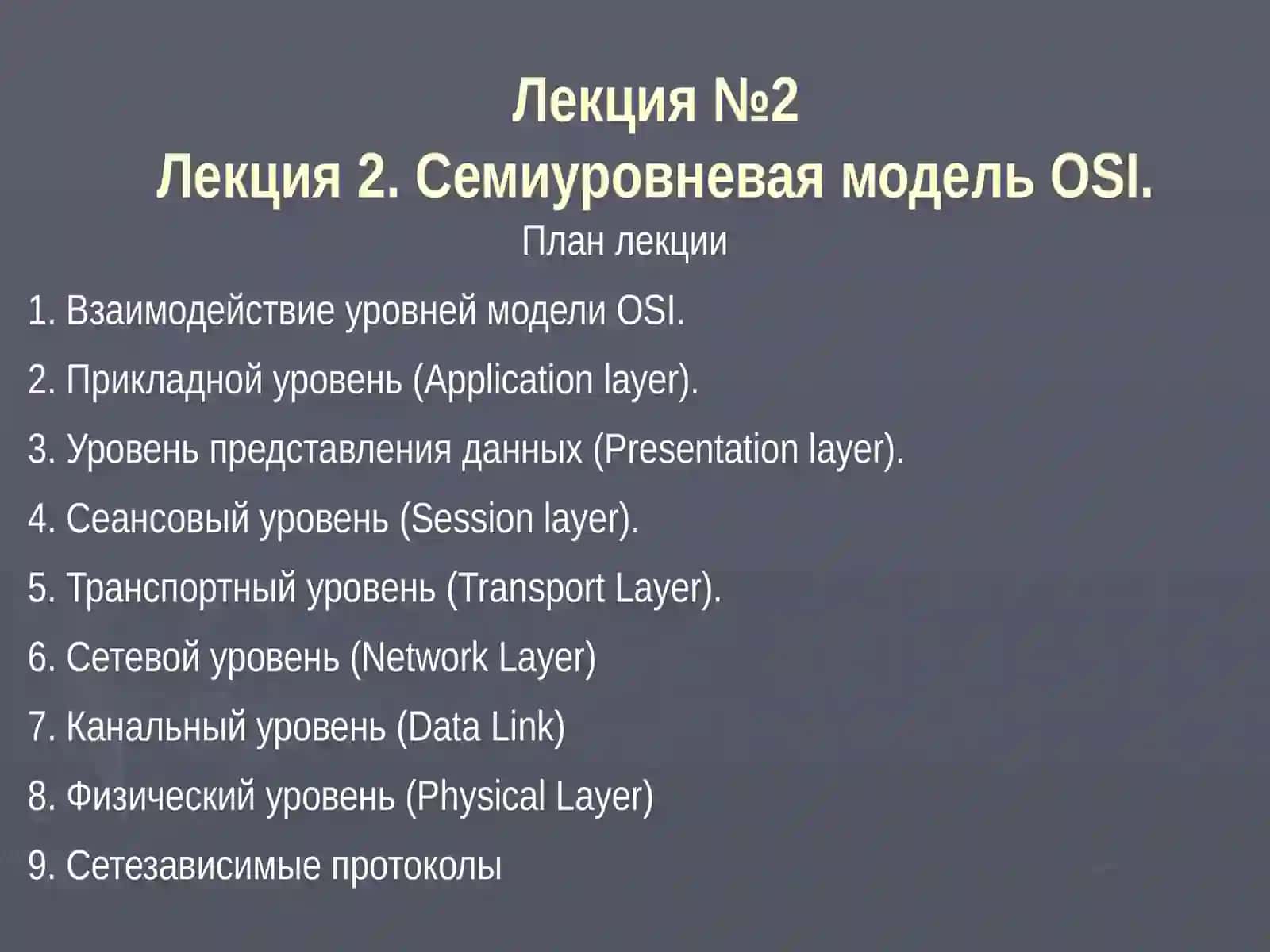 Семиуровневая модель OSI 2