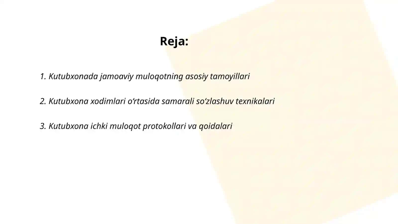 Kutubxonada jamoa ishidagi muloqot madaniyati 2