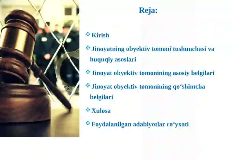 Jinoyatning obyektiv tomoni 2