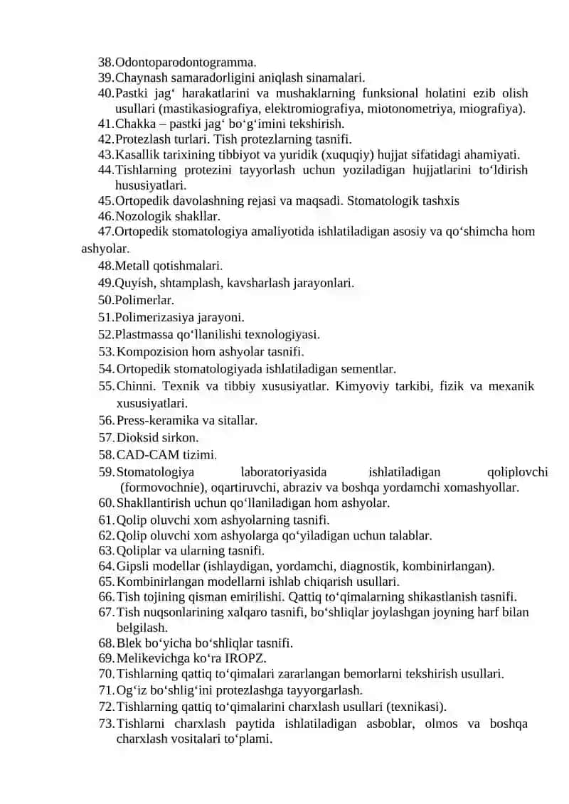 Ortopеdik stomatologiya asboblar to'plami 2