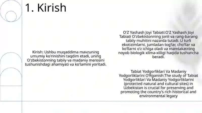 O'Z Yashash Joyi Tabiati 2