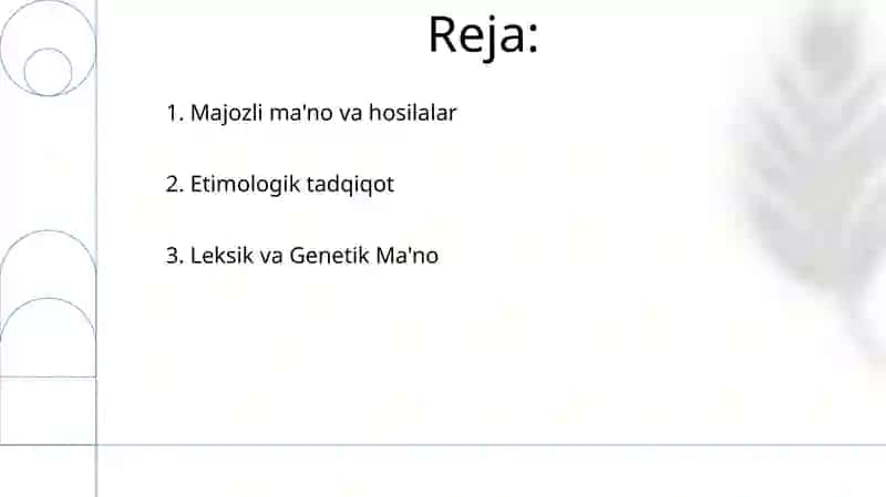 Majozli ma'no va hosilalar 2