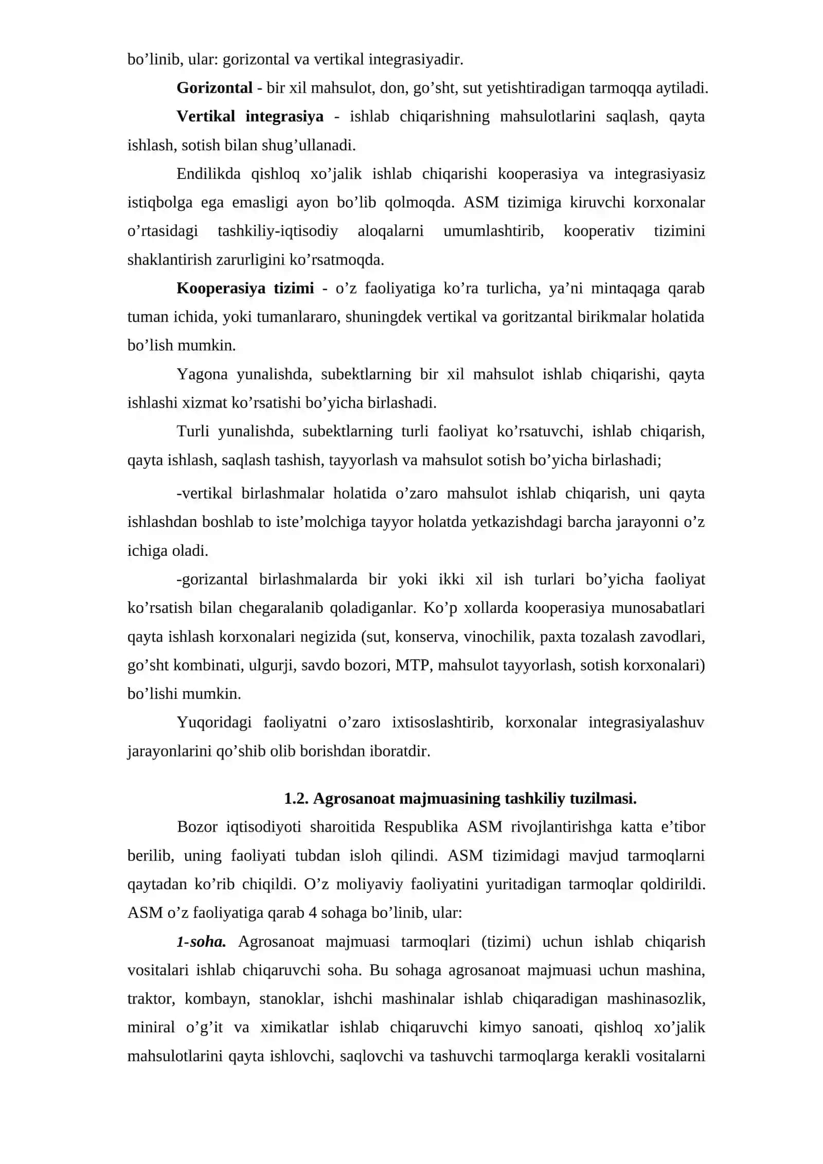 Agrosanoat majmuasi va uni rivojlanish yo'llari 2