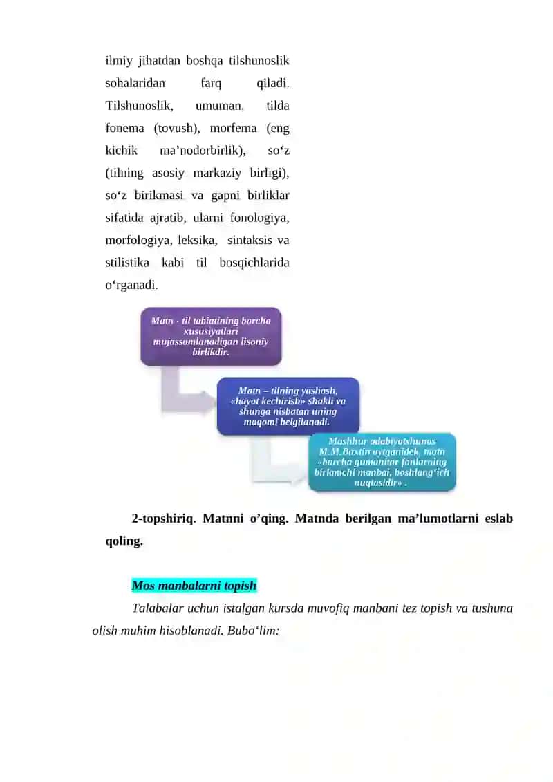 MATN YARATISHNING O'ZIGA XOS XUSUSIYATLARI 2