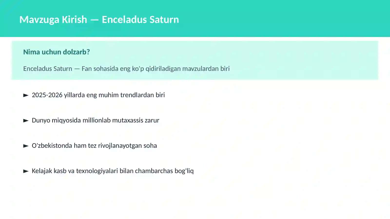 KOSMOSNI TADQIQ 2