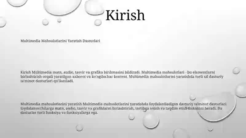 Multimedia Mahsulotlarini Yaratish Dasturlari 2