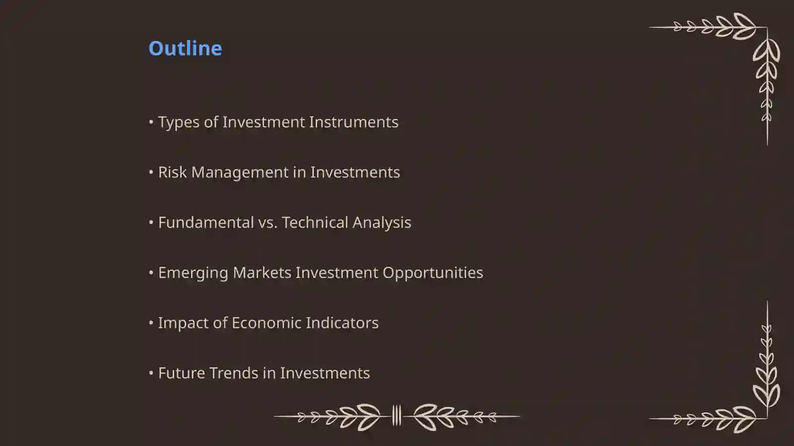 Investment 2